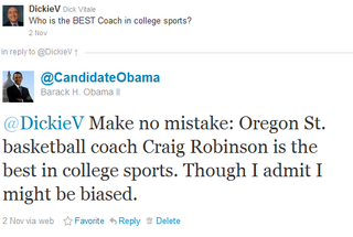 Illustration for article titled Dick Vitale Was Duped By A Fake Obama Twitter Account